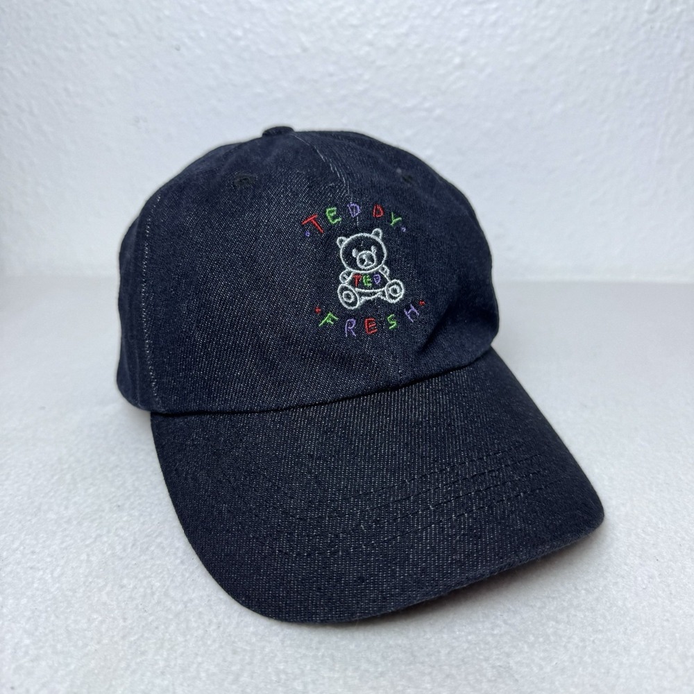 Teddy Fresh Ted Hat Strapback Cap Denim Embroidered Bear Logo Adjustable